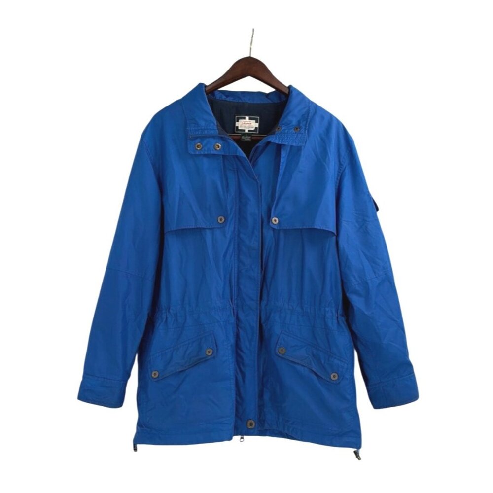 Ralph Lauren Naval Supply Company Womens Large Nylon Jacket Blue Nautical Preppy